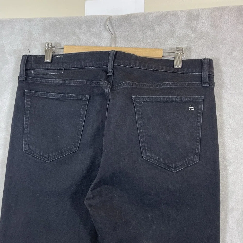 Rag And Bone Fit 2 Slim Black Jeans Mens 36x32 (fit 36x26 *hemmed*)